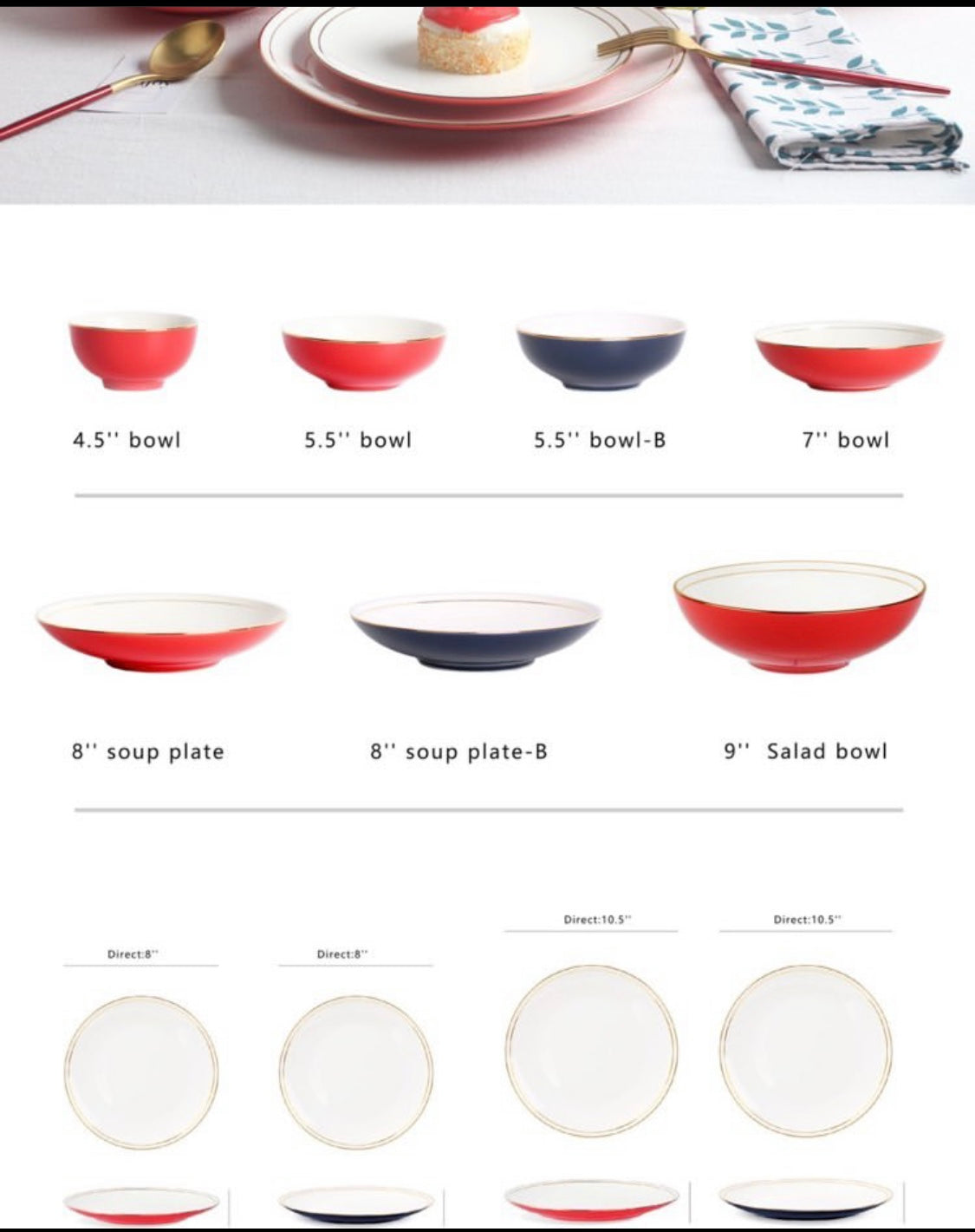 24 pieces plate set