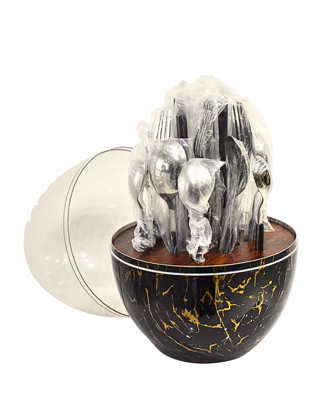 Plastic Egg Shaped Cutlery Set